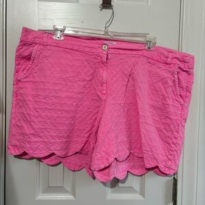 Hot Pink Scalloped Women Shorts Crown and Ivy priced as mark no discounts